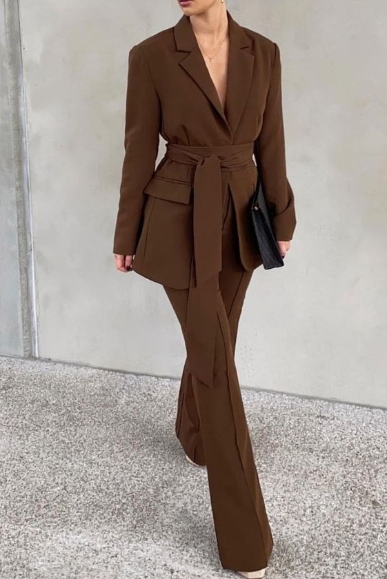 women's all-match striped blazer HF0610-04-03